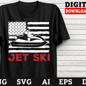 Jet Ski Svg, American Flag Jet Ski, Water Sports Svg, Cricut Files, Png Svg Dxf Files