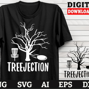 Disc Golf Svg, Treejection Disc Golf art-Cool Disc Golf Graphic Theme, Disc Golf clipart, Png Ai Eps Dxf Svg Files