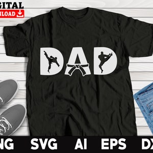 Karate Svg, Karate Dad-For Karate Dad Lovers, Martial Arts Svg, Karate Png Svg Dxf Eps Ai Flies