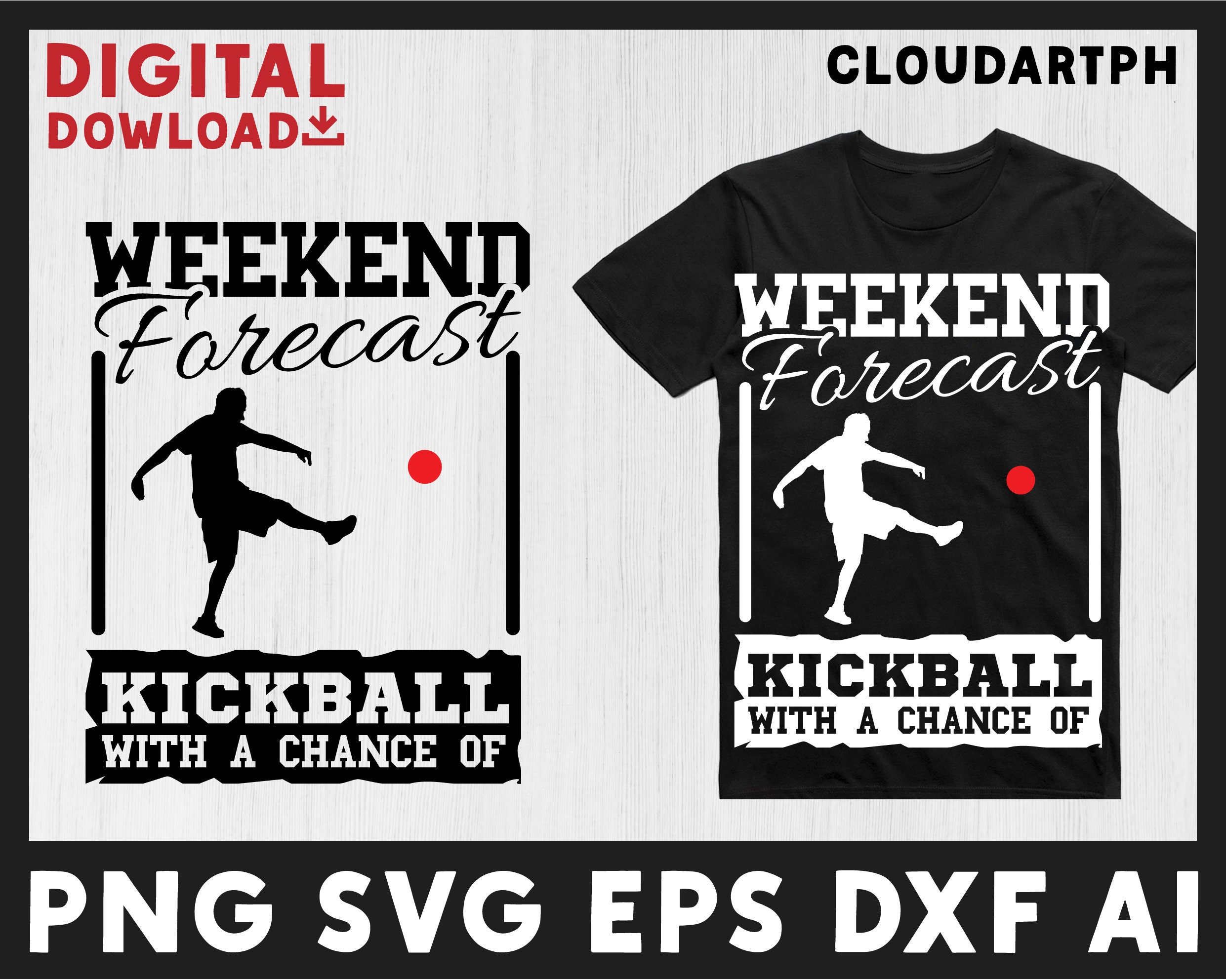 Kickball Svg Weekend Forecastcool Kickball Graphic Theme Etsy