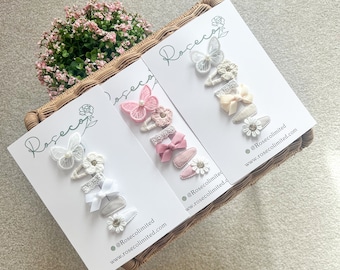 Baby First Clip, Baby First Hair Clip Set, Baby Bows, Baby First Hair Clip, Baby Fringe Clips, Mini Baby Bows, Baby Hair, Gentle Hair Clip