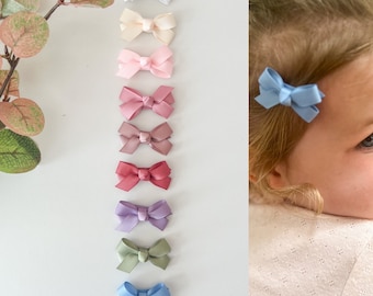 Baby Hair Clips, Baby Bows, Toddler Hair Clip, First Hair Clip, Baby Fringe Clips, Mini Baby Bows, Baby Hair, Fringe Clips, Gentle Hair Clip