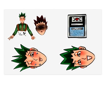 Hxh Manga Stickers Hunterxhunter Sticker Anime Gon Etsy