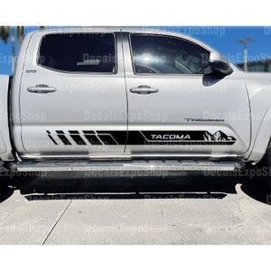 TACOMA Mountain II Sidedoor Stripes Decal Fits Toyota Truck Sticker Vinyl in 6 colors (2 pieces).