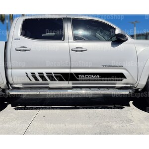 TACOMA I Sidedoor Stripes Decal Fits Toyota Truck Sticker Vinyl in 6 colors (2 pieces).