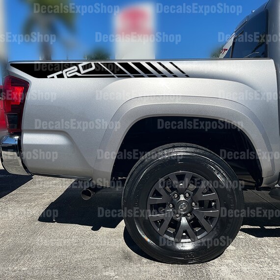 Grey TRD Style Stripes Vinyl Decal Sticker For Toyota – 5x1 Inch Retro Graphic