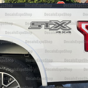 STX 4x4 Decal Fits Bedside Ford F-150 Truck Sticker Vinyl in 6 colors (2 pieces).