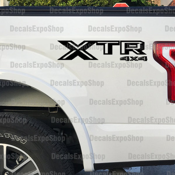 XTR 4x4 Decal Fits Bedside Ford F-150 Truck Sticker Vinyl in 6 colors (2 pieces).