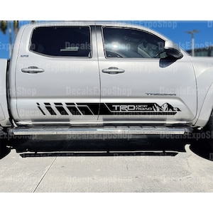 TRD Off Road Mountain Sidedoor Stripes Decal Fits Toyota Tacoma Truck Sticker Vinyl in 6 colors (2 pieces).