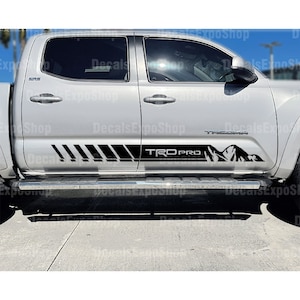 TRD Pro Mountain Sidedoor Stripes Decal Fits Toyota Tacoma Truck Sticker Vinyl in 6 colors (2 pieces).