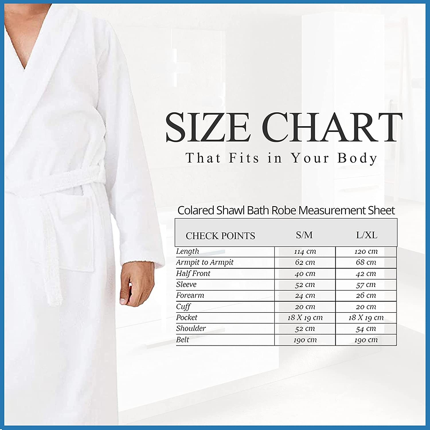 Bath Robe 100% Egyptian Cotton Terry Towelling Robe Gown Luxury and Super Soft Unisex Bathrobe ...