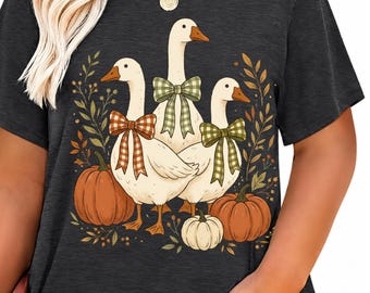 Vintage Fall Geese png ,Retro Halloween Goose Autumn Pumpkin png ,Cute Seasonal Illustration (Digital Download)