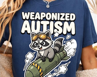 Weaponized Autism Raccoon PNG: chaotic raccoon meme, autism humor, neurodivergent png, kawaii glitch (Digital Download)