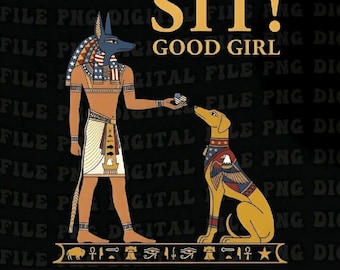 Anubis and Ammit Funny Egyptian Mythology PNG: Ancient Egypt Humor png Mythical Gods (Digital Download)