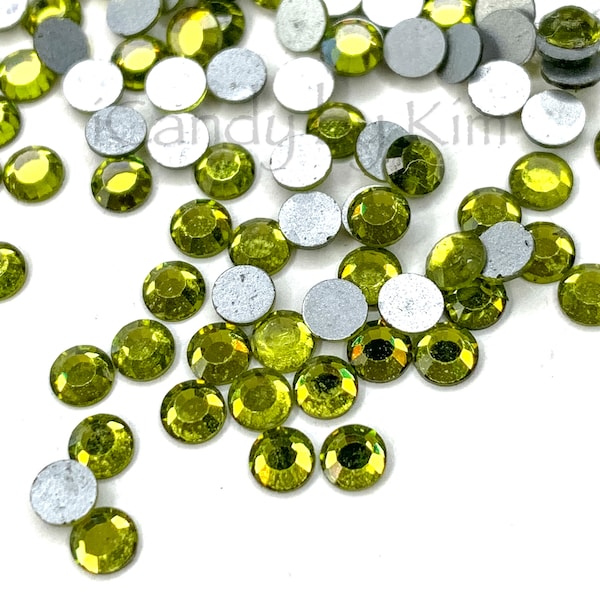 OLIVINE 100pcs Swarovski Crystal Flatback Rhinestones Xilion Cut 12ss