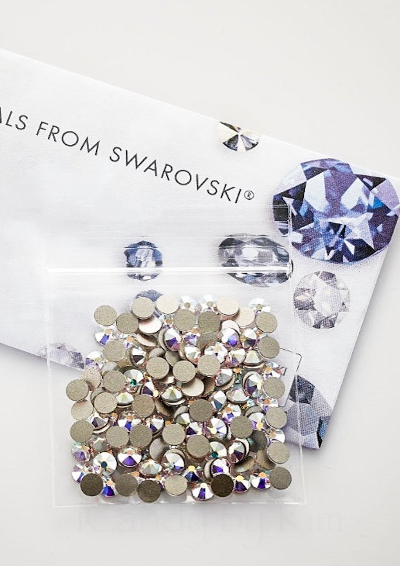 Swarovski Rhinestone Card LIGHT ROSE 100pcs Swarovski Crystal Flatback Rhinestones Xilion Cut 7ss ...