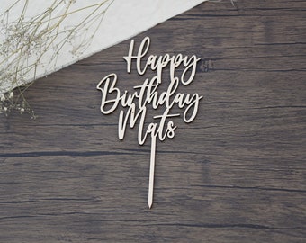 Cake Topper Happy Birthday mit Personalisierung