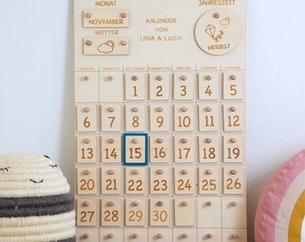 Infinity calendar Montessori I children's calendar I wooden calendar I kindergarten and back to school I personalized gift idea