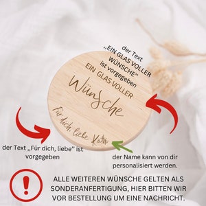 Vorratsglas mit Gravur und Namen personalisiert I Holzdeckel I Erinnerungen Sammeln I Geschenkidee für Hochzeit I Wunschglas Geschenk Bild 2