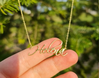 Personalized Gold Name Necklace, 925k Silver, Custom Necklace, Gift for Her, Gift for Mom, Personalized Jewelry, Valentine's Day Gift