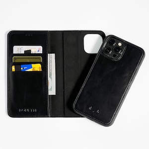 iPhone 11 Pro Max Case Slim Couro Luxo Fino Genuíno Carteira Magnética à Prova de Choque
