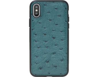 Für iPhone X / XS | XR | XS Max Hülle Echtleder stoßfest Flex Hülle Authentisch Minimalistisch Dünn