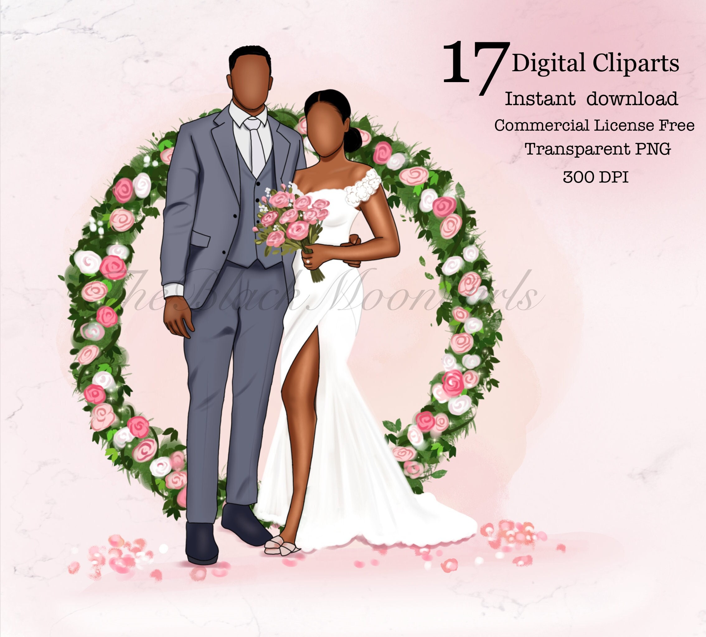 Wedding Couple Clipart Wedding Couple Print Wedding Clipart - Etsy
