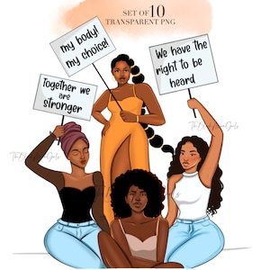 Sisterhood Clipart, Sisters Love Clipart, Friends Clipart, Black Girl Sisters Clipart, Clipart for Journal/Sticker/Planner/Digital Download