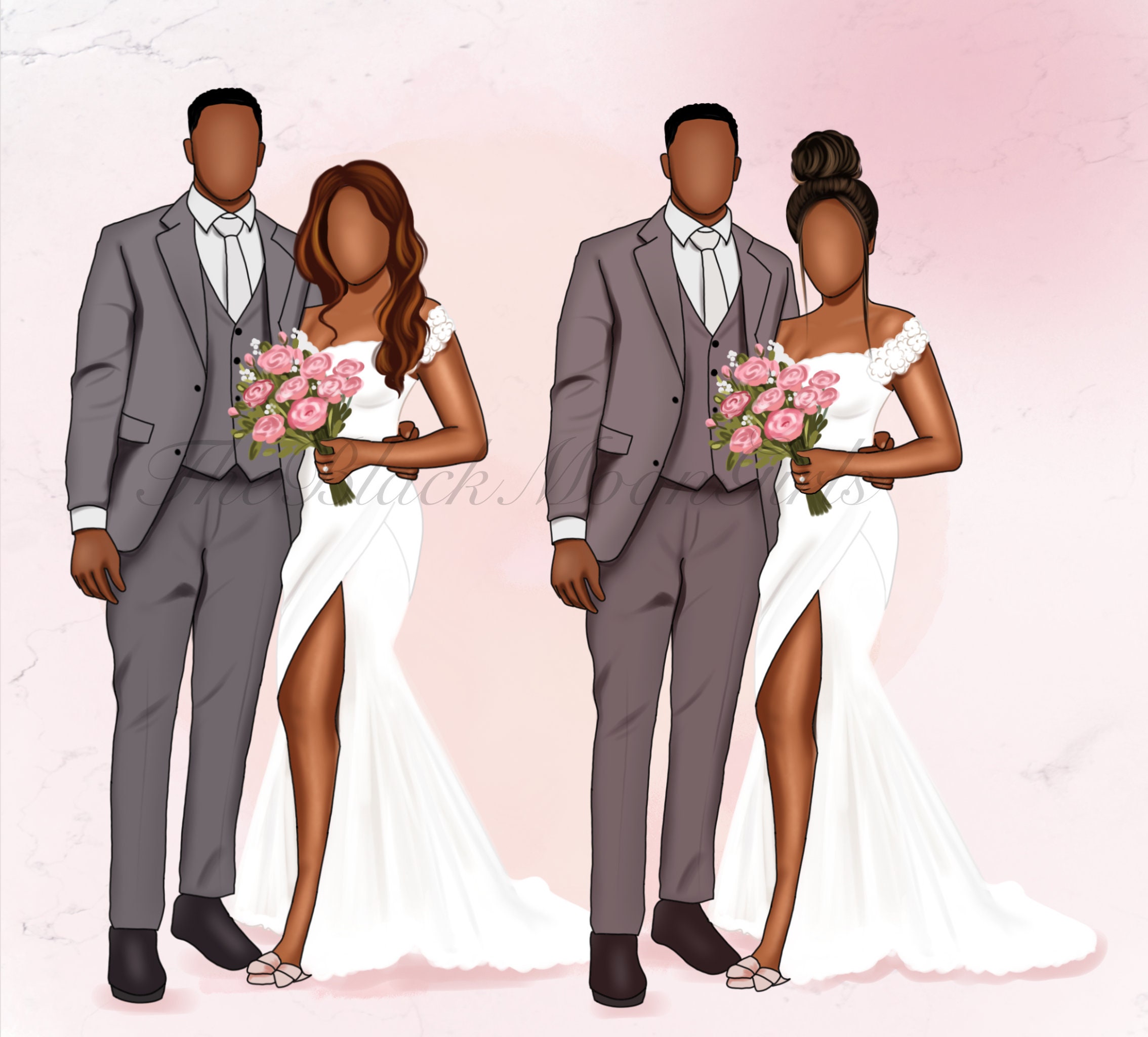 Wedding Couple Clipart Wedding Couple Print Wedding Clipart | Etsy