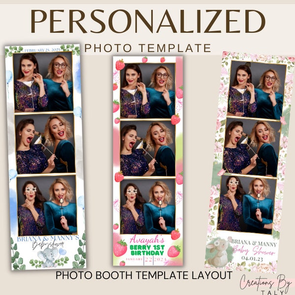 Custom photo booth template, salsa booth, mirror booth, touch picks sparkbooth DSLRbooth social booth darkroom, luma booth, Tagkast 2x6 4x6