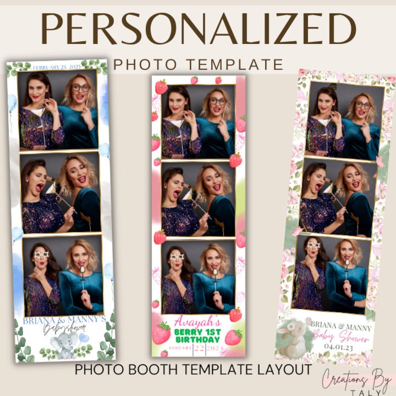 Custom Photo Booth Template, Salsa Booth, Mirror Booth, Touch Picks
