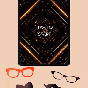 Tap to start screen/photo booth screen/Salsa booth/Guest interface/Background video/ attract screen
