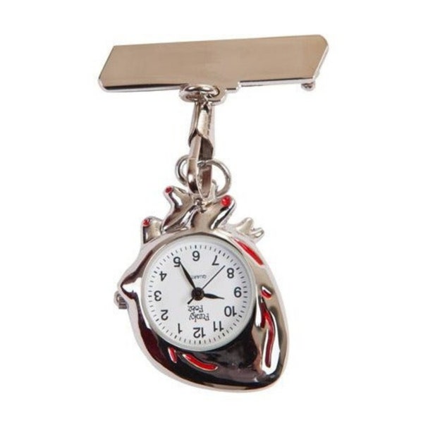 Montre Fob Coeur Anatomique Pour Infirmière, HCA, Médecin, Vétérinaire, Sage-Femme