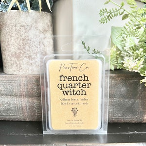 FRENCH QUARTER WITCH | Soy wax melts | amber dark musk scent |premium long lasting soy wax melts | phthalate free wax melts