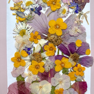 Pressed Flowers set Dried Flowers in Resin Flower arrangement Pressed Flower Meadow Wedding decor handcraft decor image 7