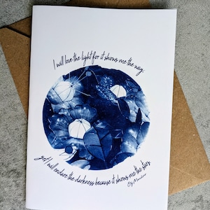 Cyanotype Lights Greetings Card