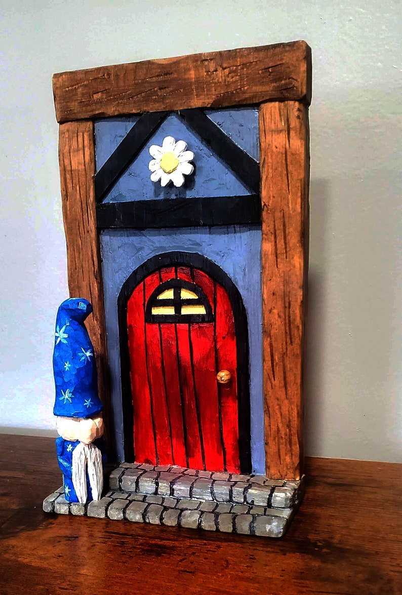 Fairy Door / Gnome Door with Gnome image 1