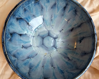 Purple frozen pond serving bowl
