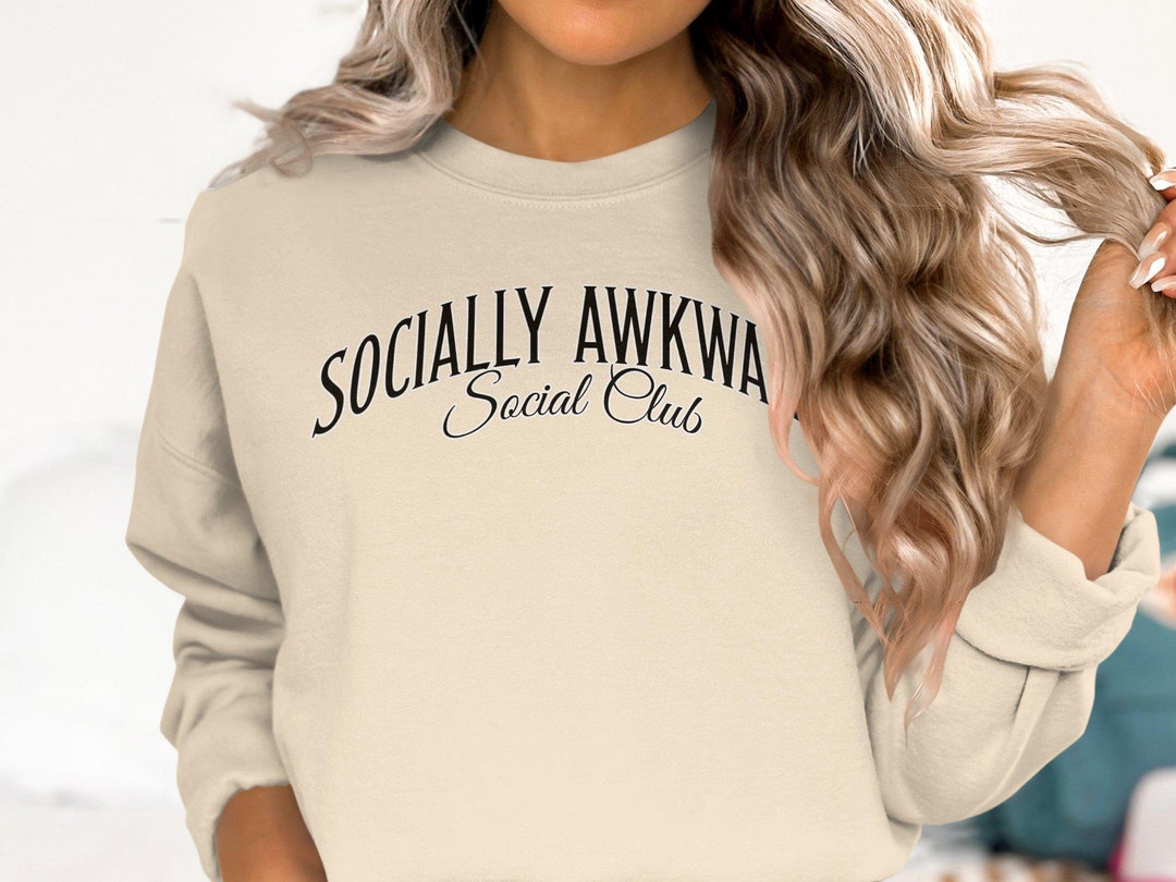 Socially Awkward Social Club Old Money Aesthetic Crewneck Sweatshirt