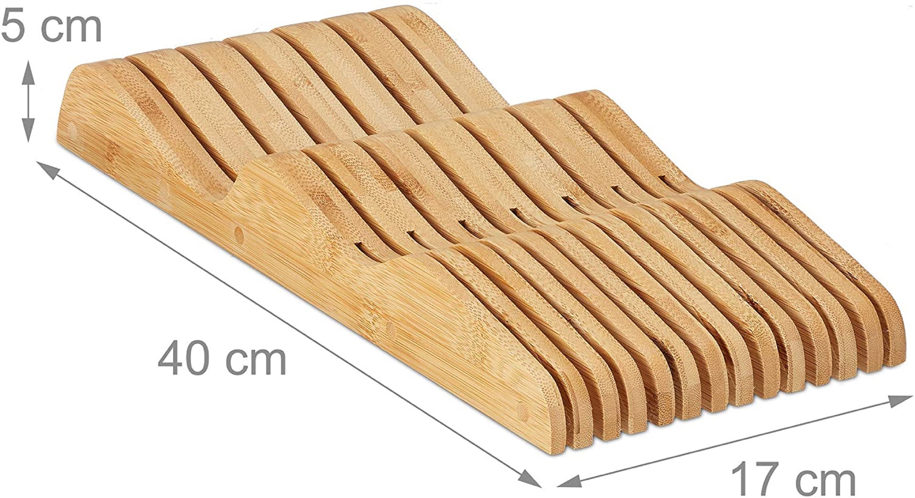 Bamboo Knife Block Drawer Insert Etsy