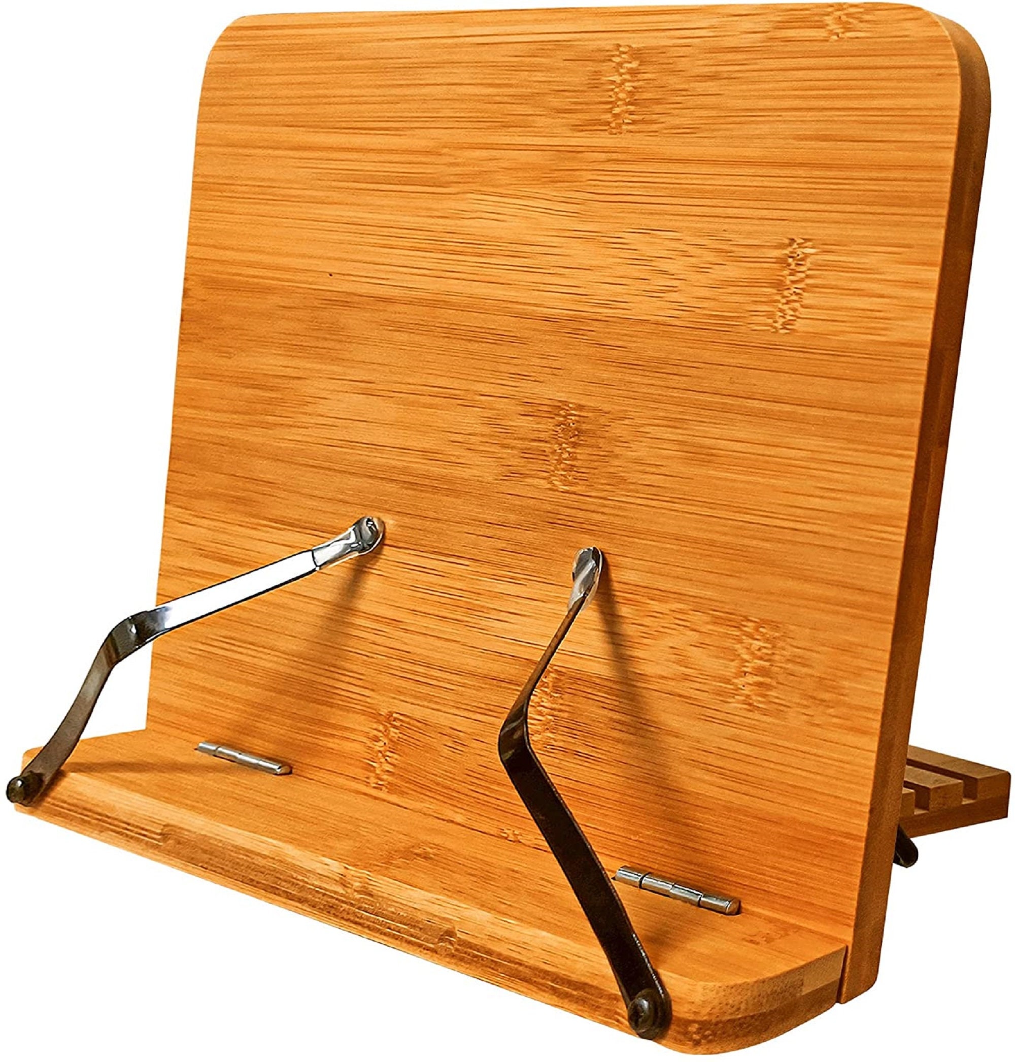 Bamboo Recipe Book Stand for Showroom Kitchens With 2 Metal Etsy