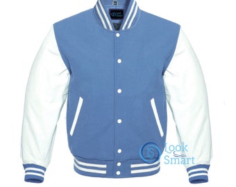Mens blue shop varsity jacket