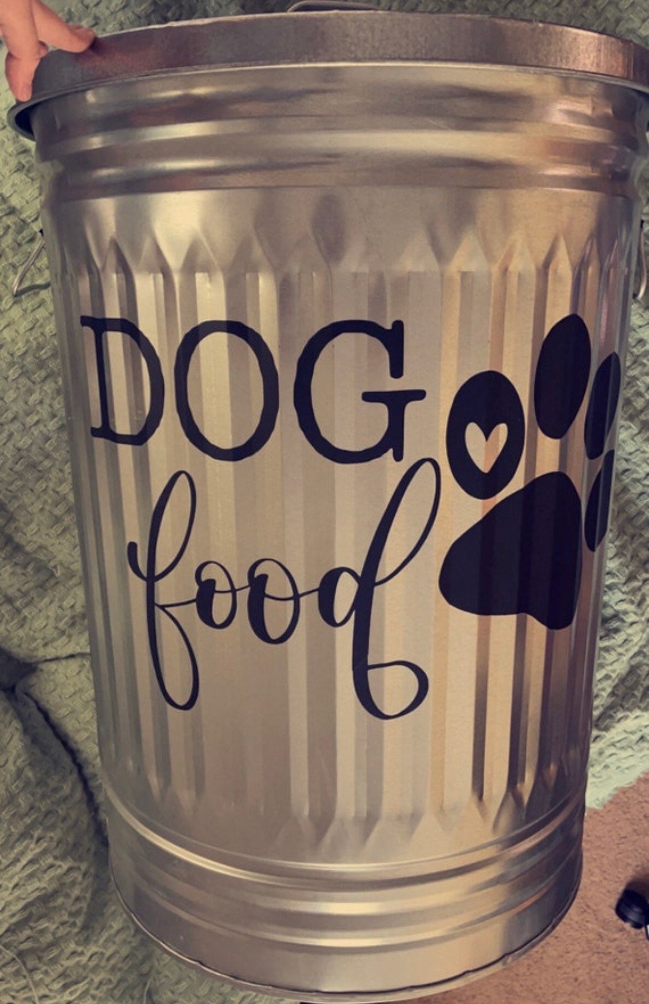 Metal Dog Food Container