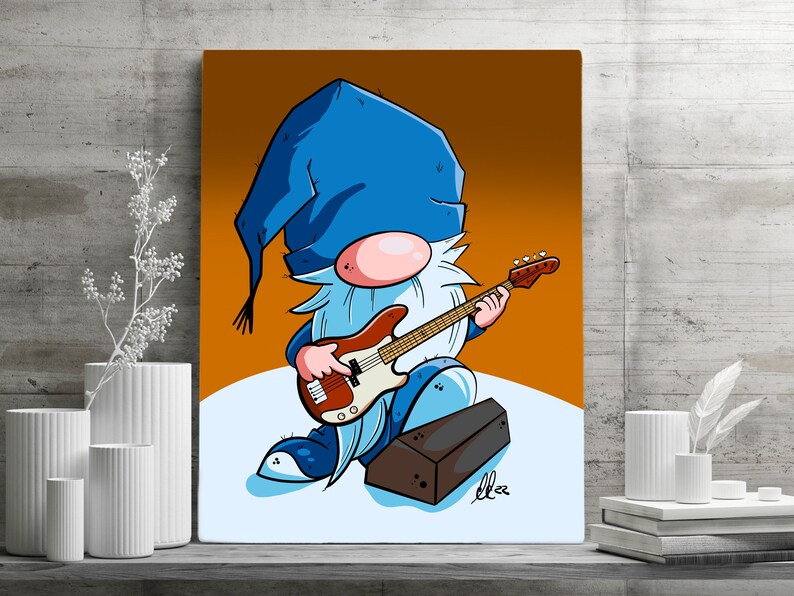 ZZ Top Gnome Cartoon Wall Art Gnome Poster Big Rectangle Etsy Australia