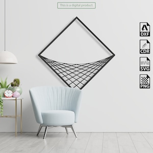 Horizon Lines Geometric Design DXF file for laser and plasma cut  -  Svg and Png files for prints - Ai and Cdr files for editing.