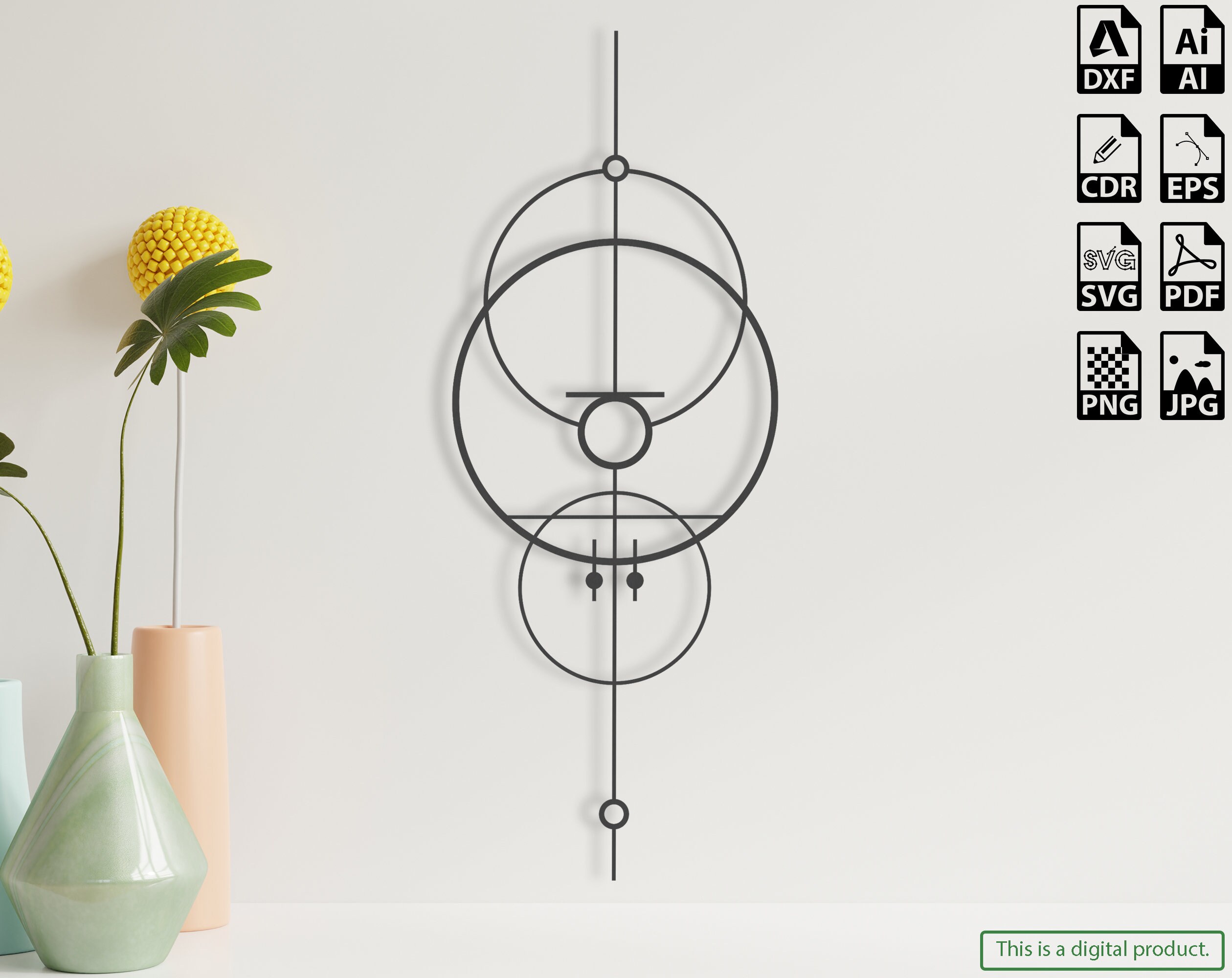 Mystic Sacred Geometry Design DXF File for Laser and Plasma Cut Svg and ...