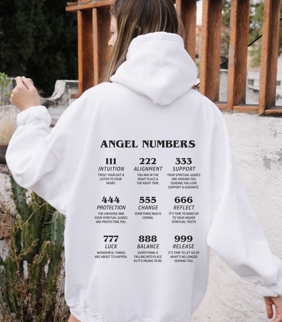 Angel Number Hoodie Angel Numbers Sweatshirt Numerology Spiritual