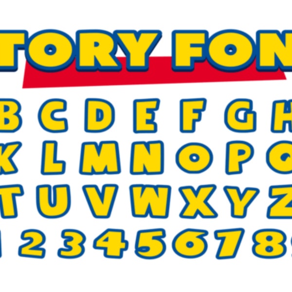 Toy Story FONT SVG, Toy Story SVG, Toy Story Alphabet Svg, Toy Story Letters, Toy Story Numbers Svg, Toy Story ClipArt, Toy Story Letters
