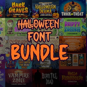 Halloween Font Bundle - Spooky Fonts Galore: Halloween Font Bundle for Creepy Creativity