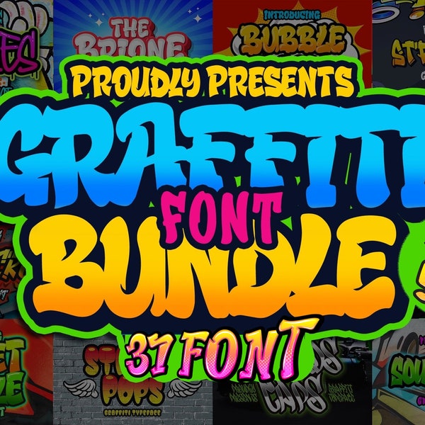 Graffiti font, urban font, street font, tagging font